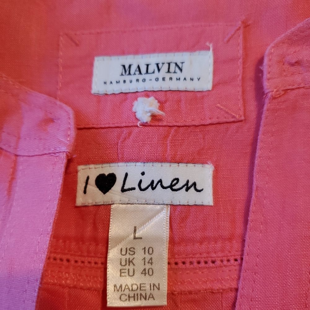 Malvin Women's Pink Linen Blouse